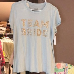Team Bride 👰 baby blue/glitter tee